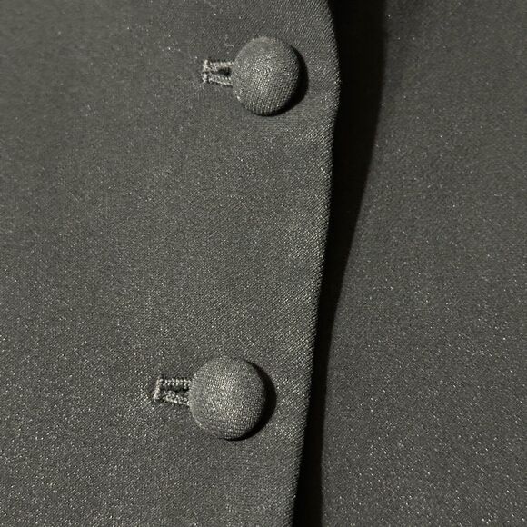 Lafayette 148 New York Black Cut out Trim Button Front Blazer Size 4 - Picture 7 of 9